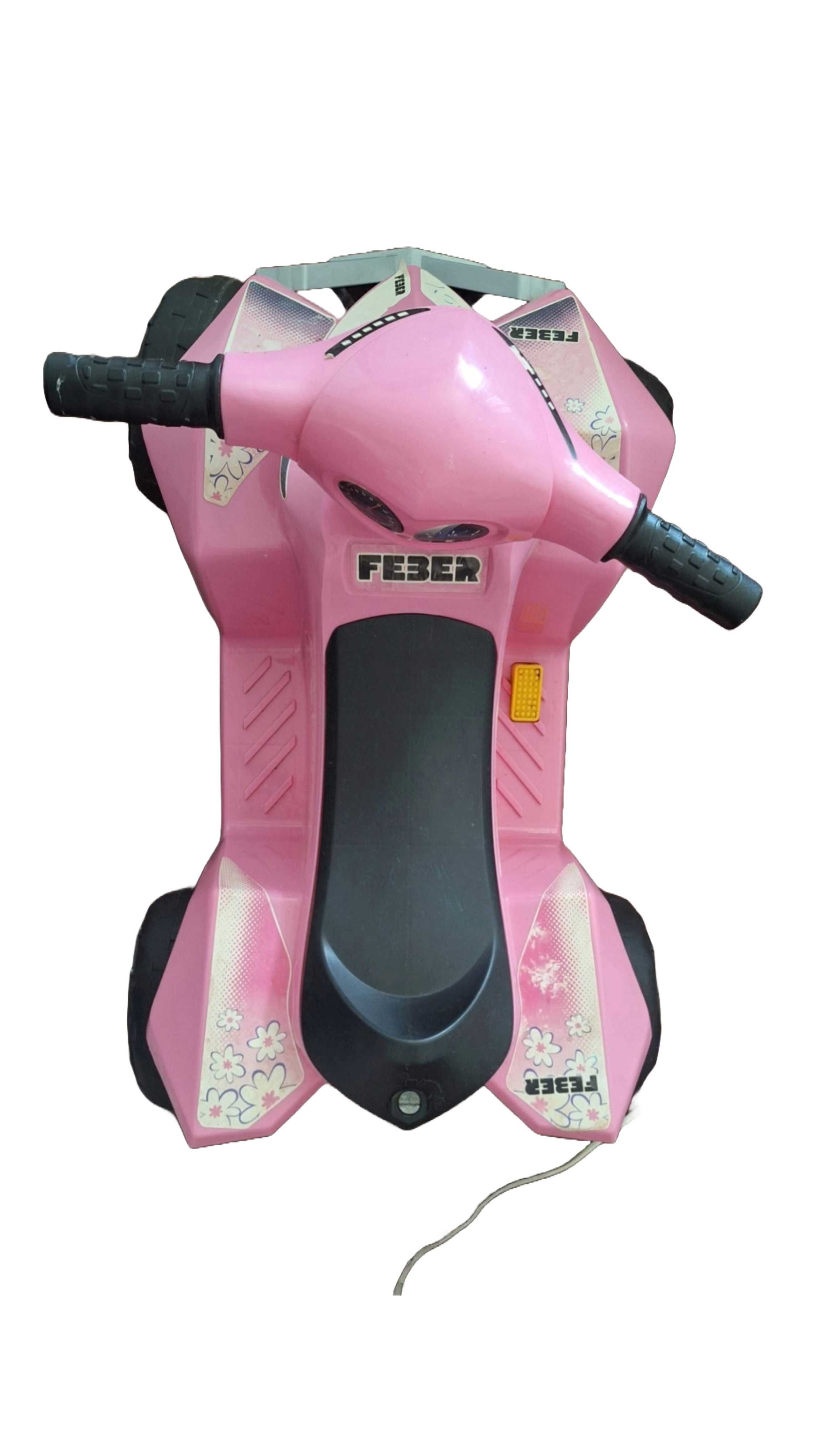 Motorizada Rosa Eletrica Menina com Carregador