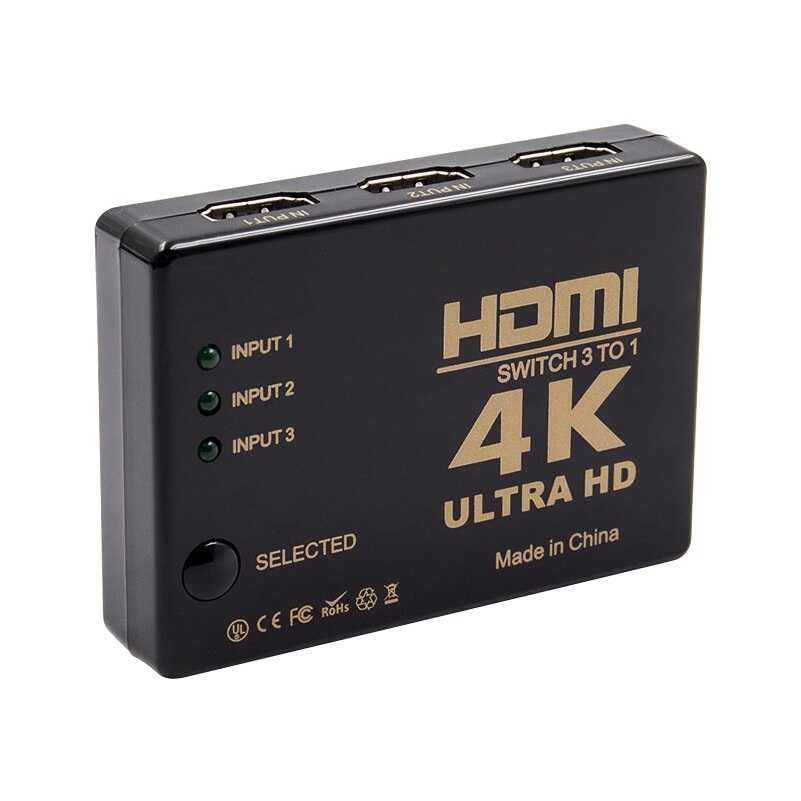 Comutador / Switch HDMI 2x1 / 3x1 / 5x1 1080P/4K c/s/ Comando PS3 PS4