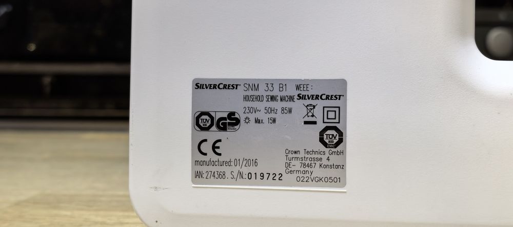 Швейна машинка SilverCrest SNM 33