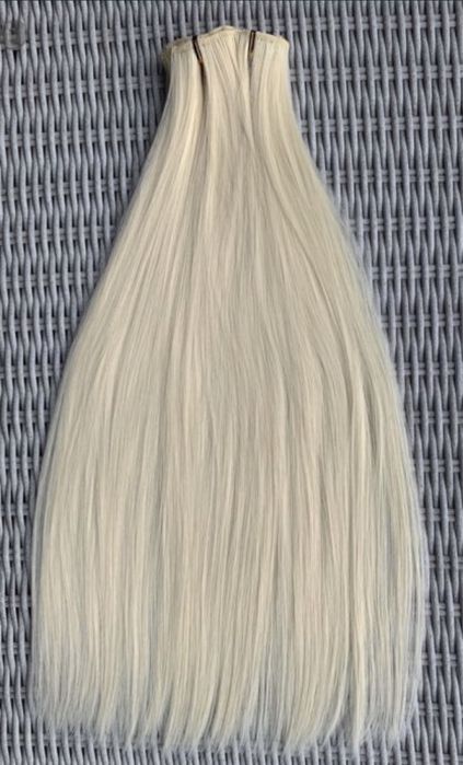 Premium Ultra włosy doczepiane, jasny blond,16 klipsów clip in ( 210 )