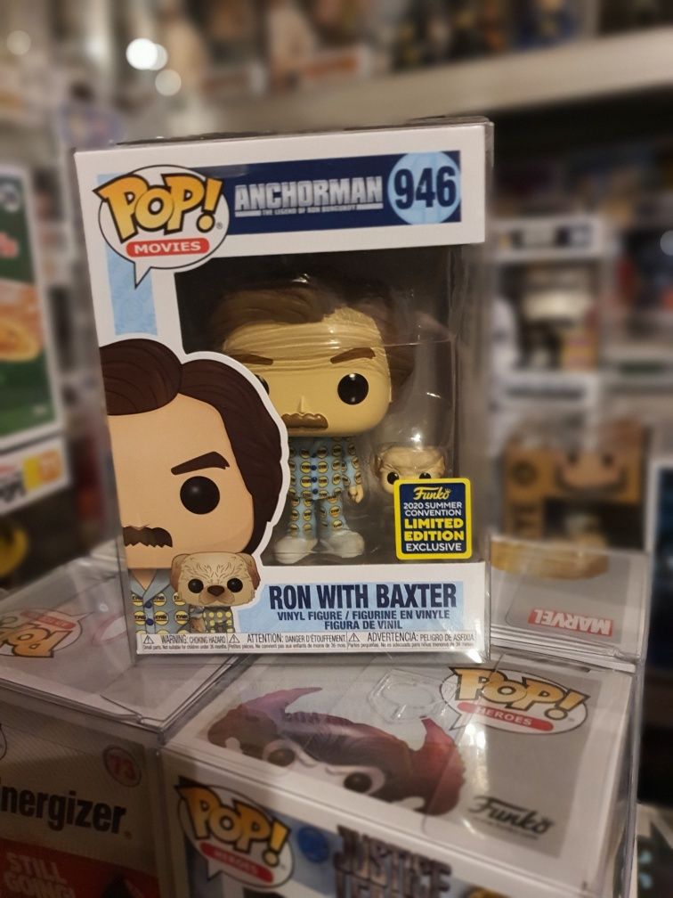 Funko Pop Vinyl Anachorman Ron With Baxter Convention Exclusive