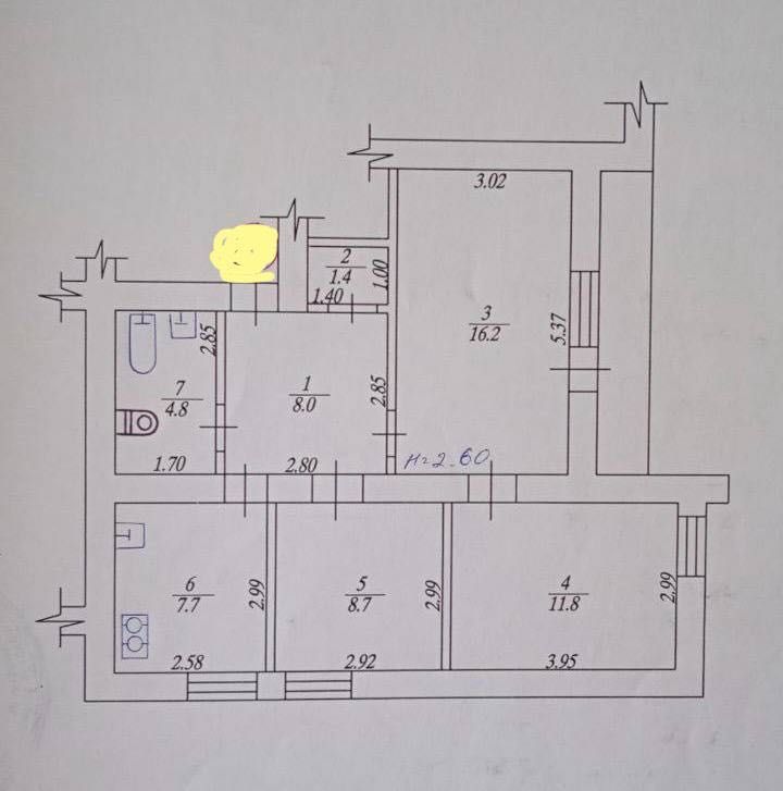 У продажу 3кімнатна квартира р-н Одеська