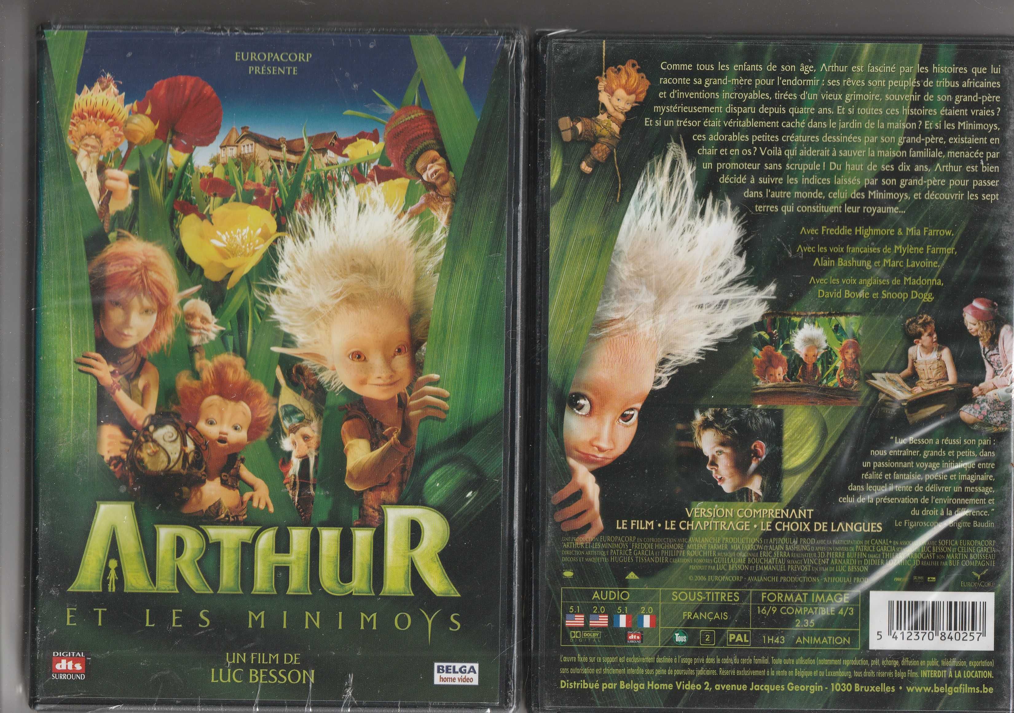 Artur i Minimki język.angielski,francuski DVD