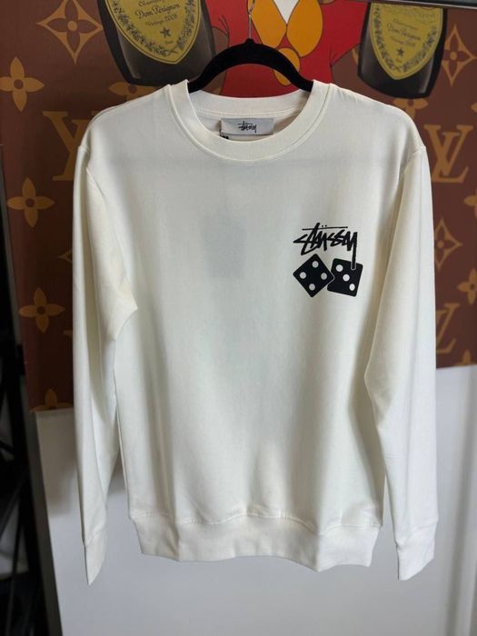 РАСПРОДАЖА 50% Мужской свитшот черный/белый STUSSY принт Осень люкс