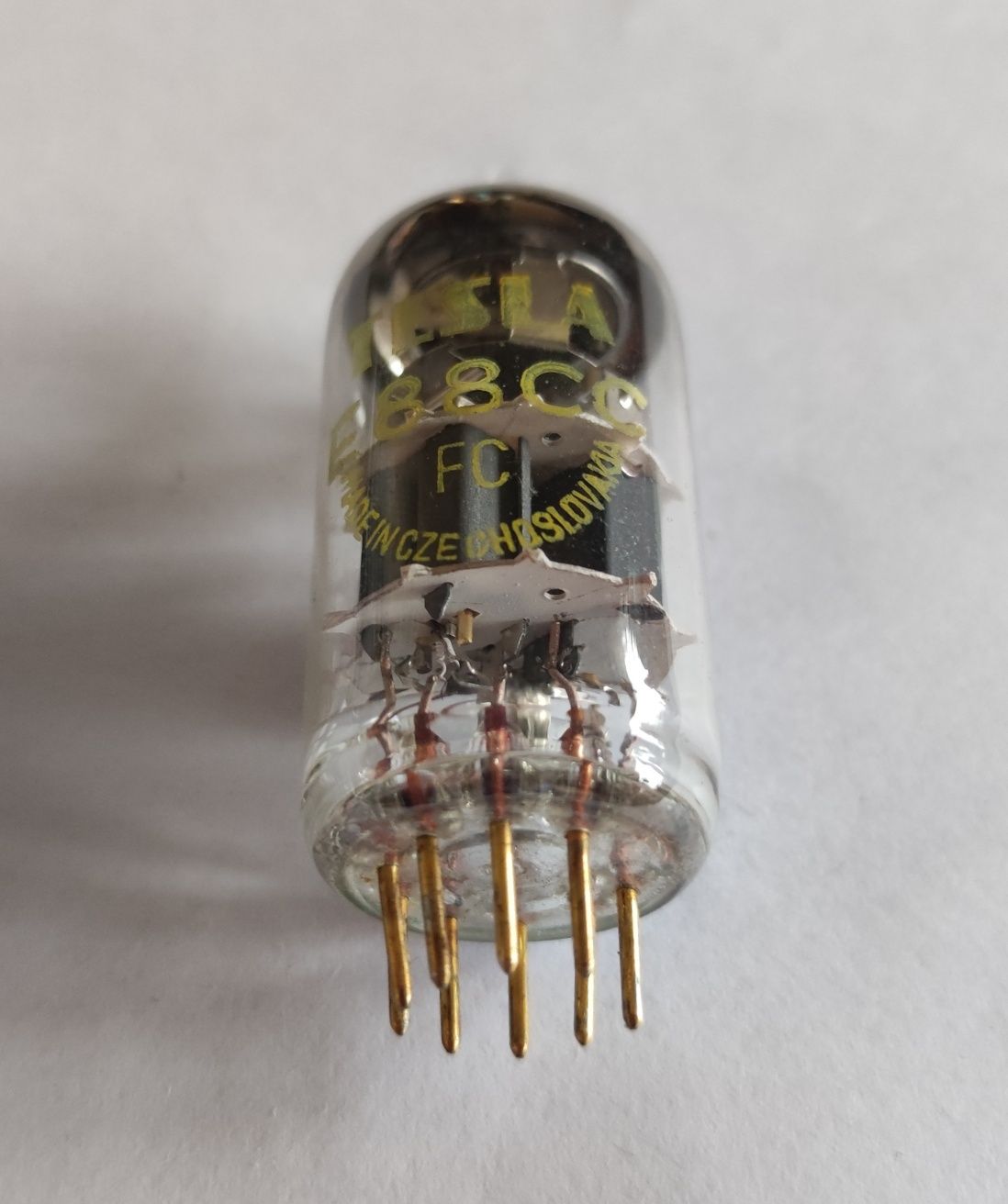 Lampa elektronowa E88CC Tesla gold