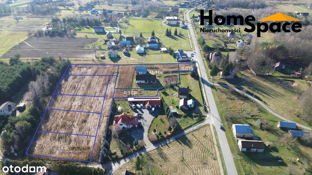 Działki 59,31 ar w Budach Łańcuckich – możliwość zakupu wyodrębnionych