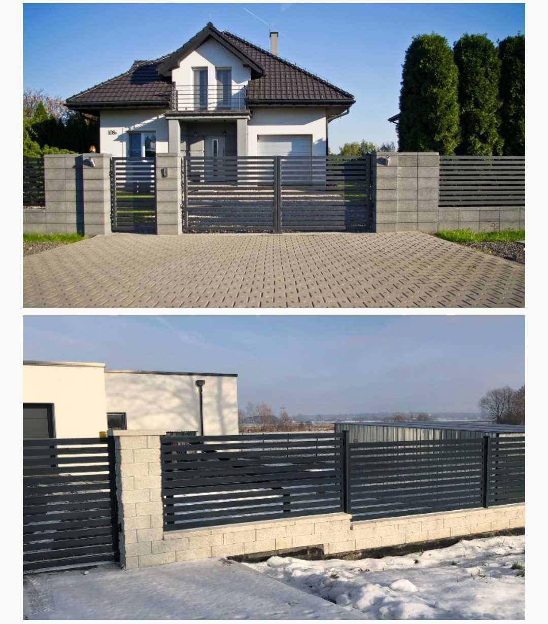 Ogrodzenie modułowe, ogrodzenia z bloczków, murowane, łupane
