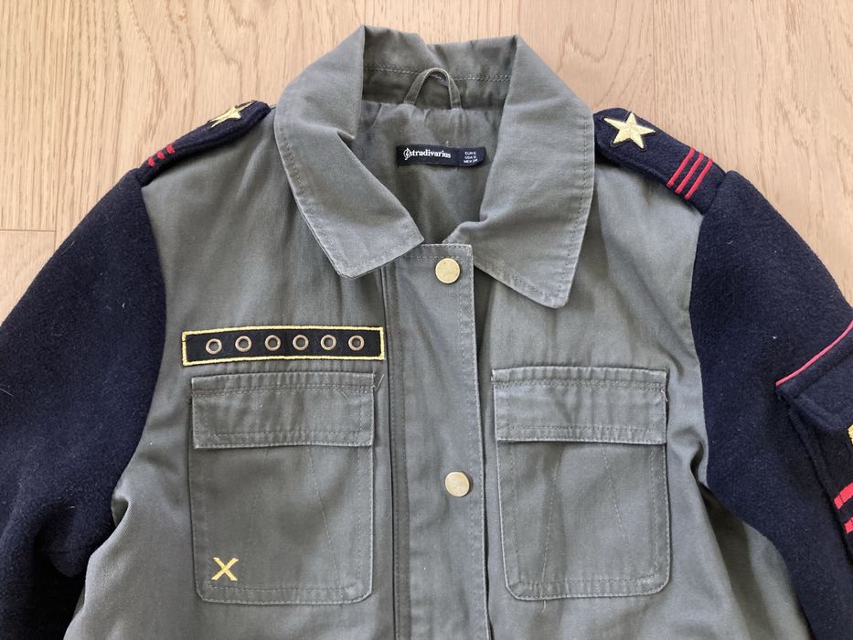 Płaszcz kurtka militarna ocieplana khaki Stradivarius r. S