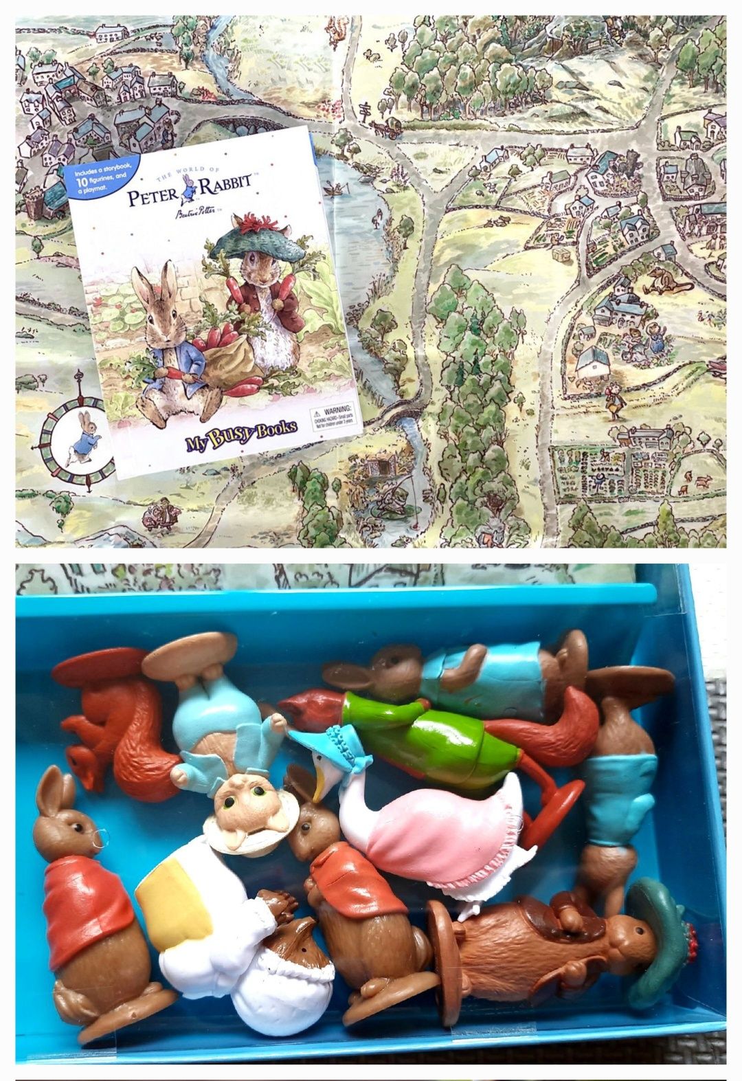 The World Of Peter Rabbit Beatrix Potter My Busy Books z figurkami