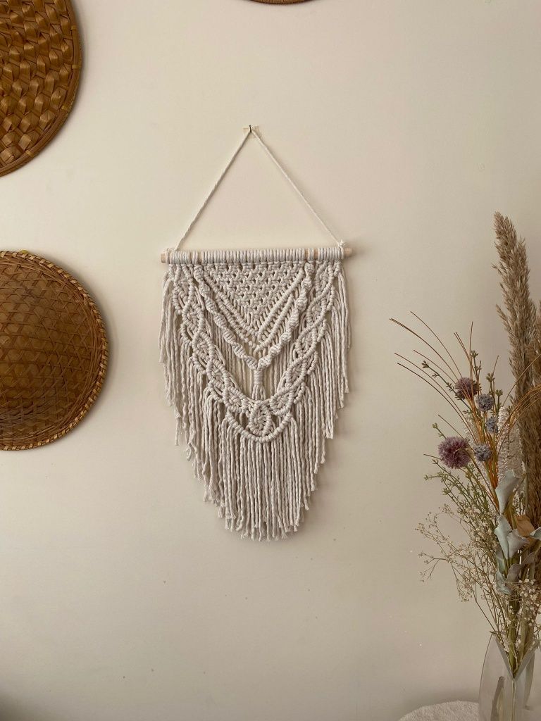 Painel rustico em macrame