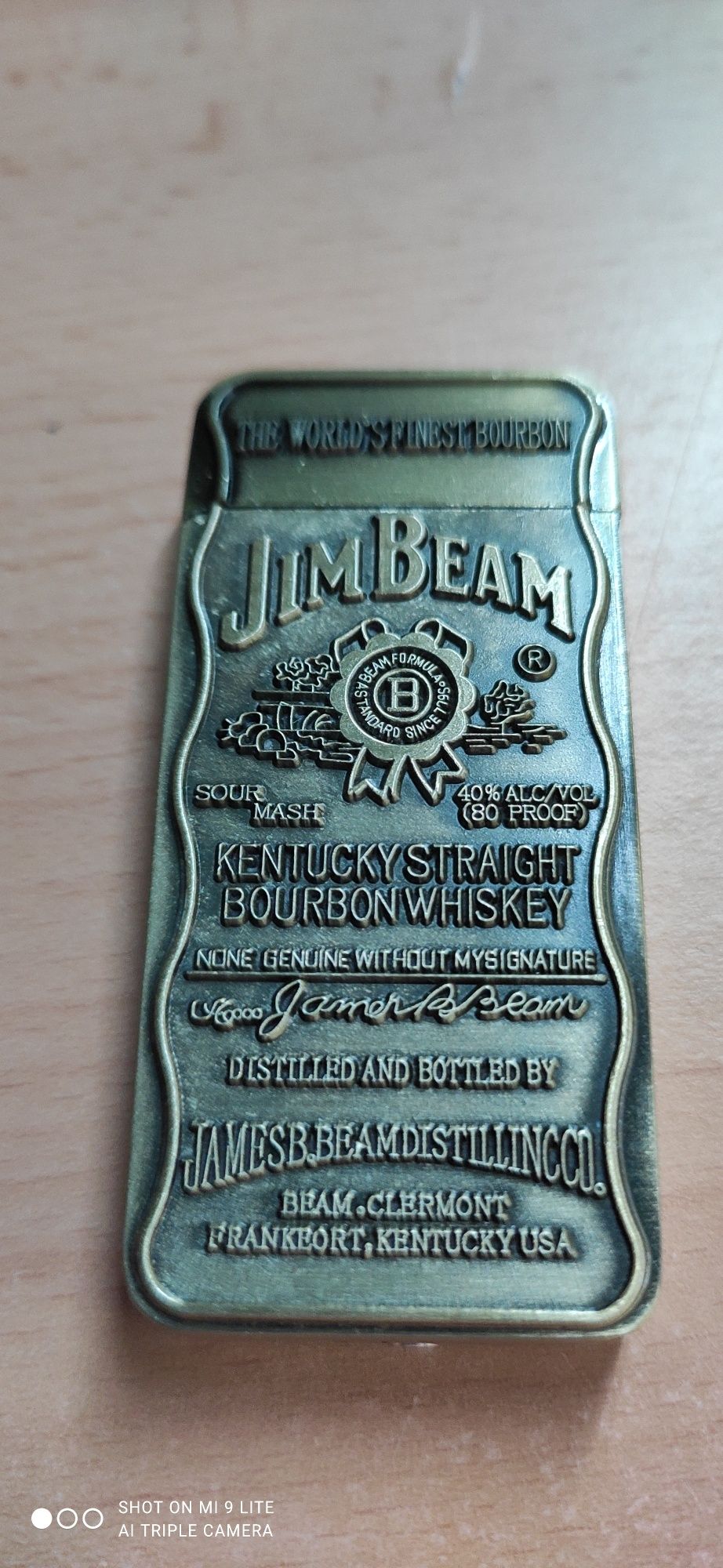 ORYGINALNA zapalniczka żarowa z grawerem JIM BEAM® full metal