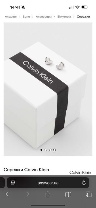 Сережки жіночі Calvin Klein Faceted Heart