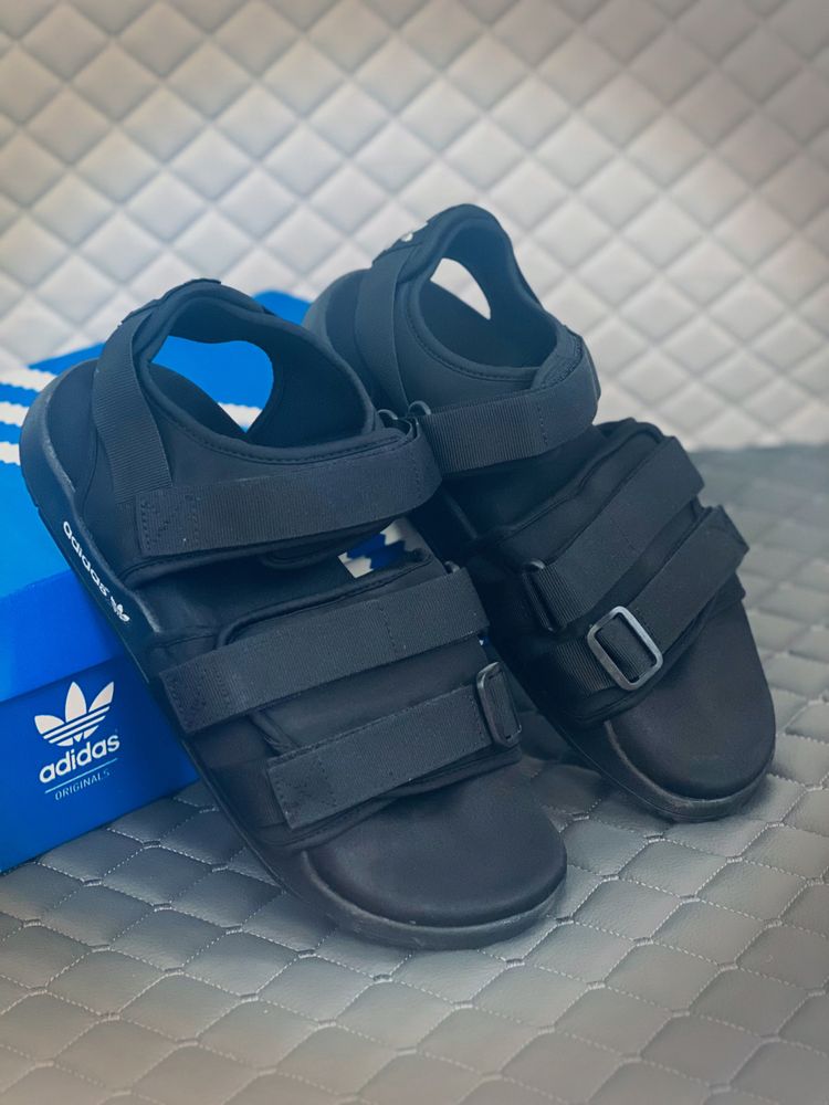 Adidas Adilette black 43 размер сандалии мужские чёрные Адидас