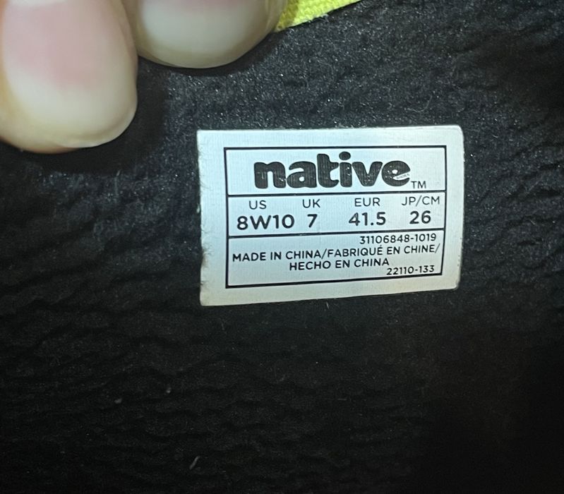 Native fitzsimmons citylite black натіви нативи нейтіви черевики