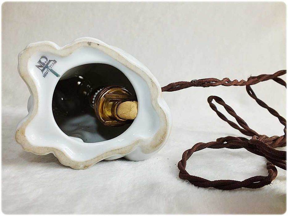 Przedwojenna Lampka - Piesek Porcelana 20-30' NP Neu Porzellan Tettau