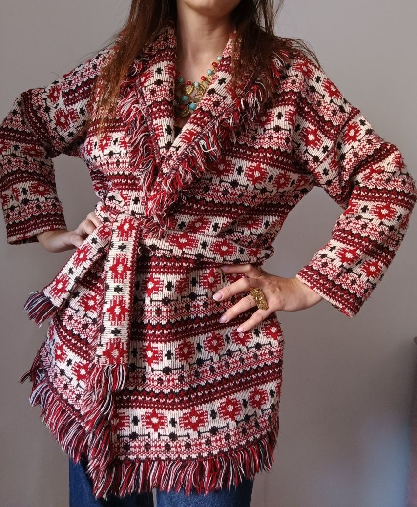 Sweter/płaszczyk/narzutka etno, boho S/M  S/M Zara