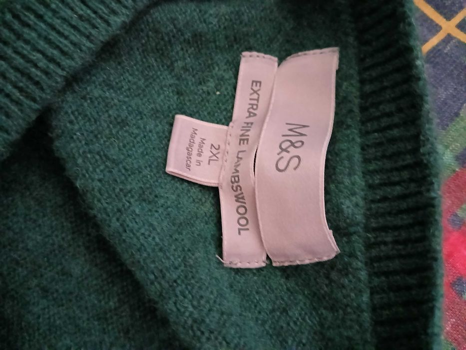 M&S świetny Sweter meski r.2XL miły i ciepły,lambswool