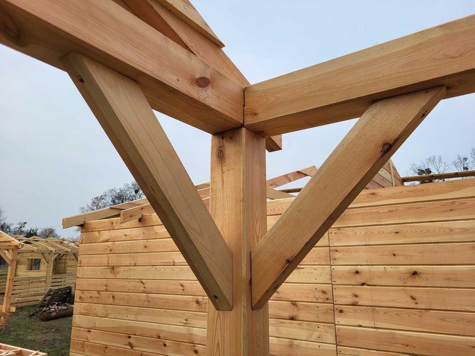 Altana, carport, wiata garażowa, zadaszenie, CENA!! 3x4m słup 12x12cm