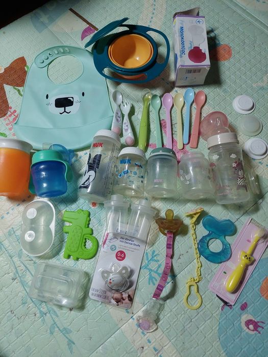 Поїльник авент , nuk  бутилочки для зберігання , ложки,  гризунці ,