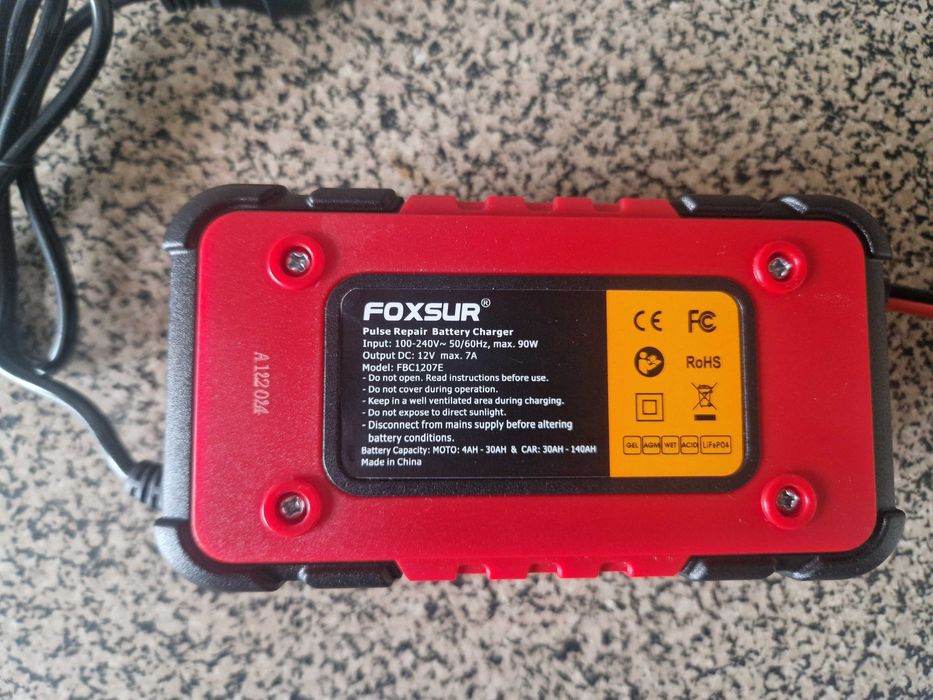 Carregador Inteligente FOXSUR 12V 7A