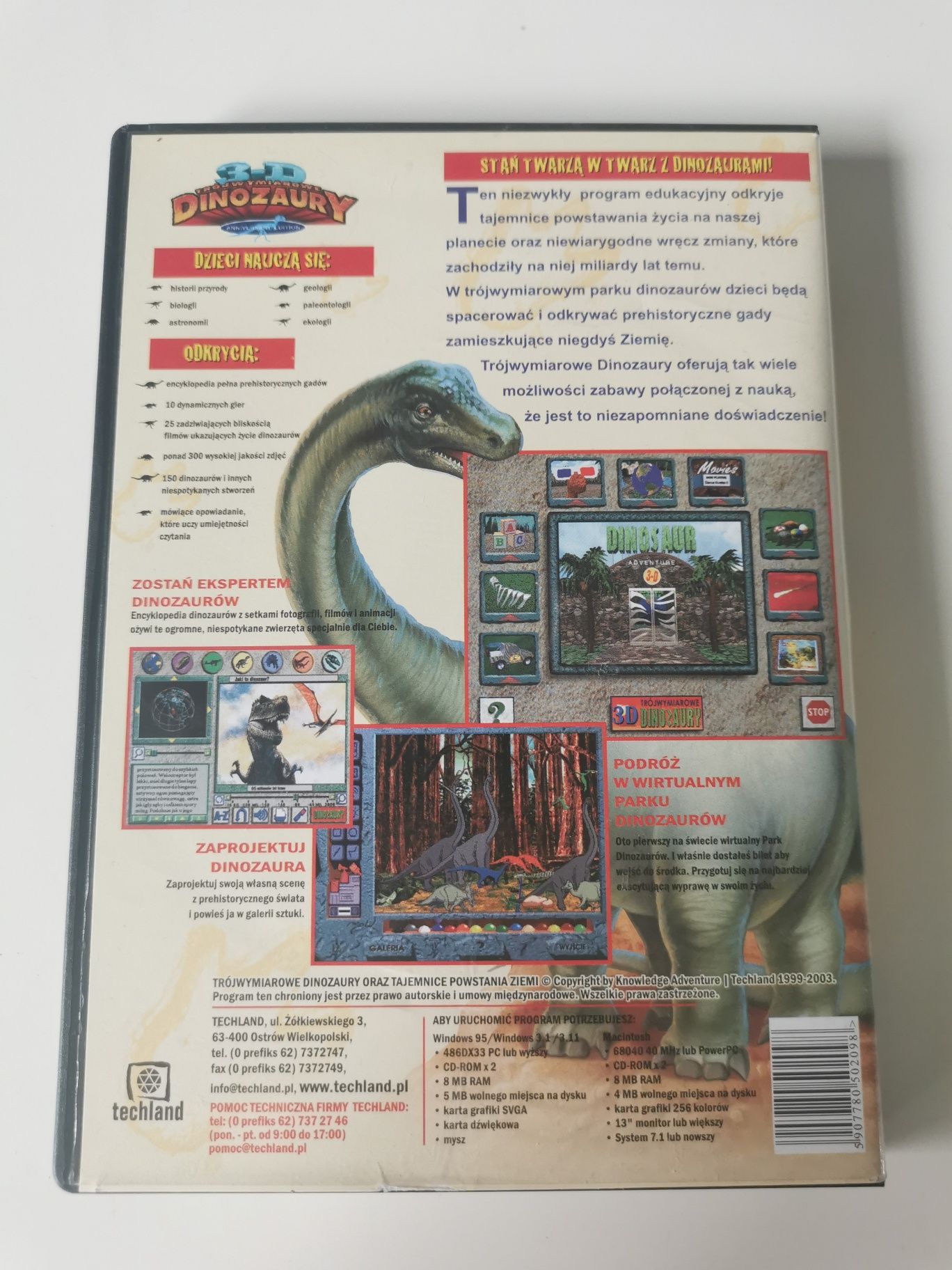 Gra na PC "3D, trójwymiarowe dinozaury oraz tajemnice powstania ziemi"