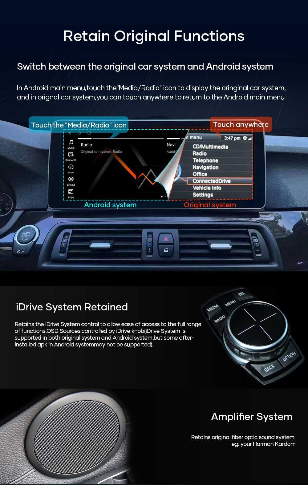 CarPlay Radio DAB + GPS Android WiFi 4G GPS MP3 USB BMW 5 CiC F11 F10