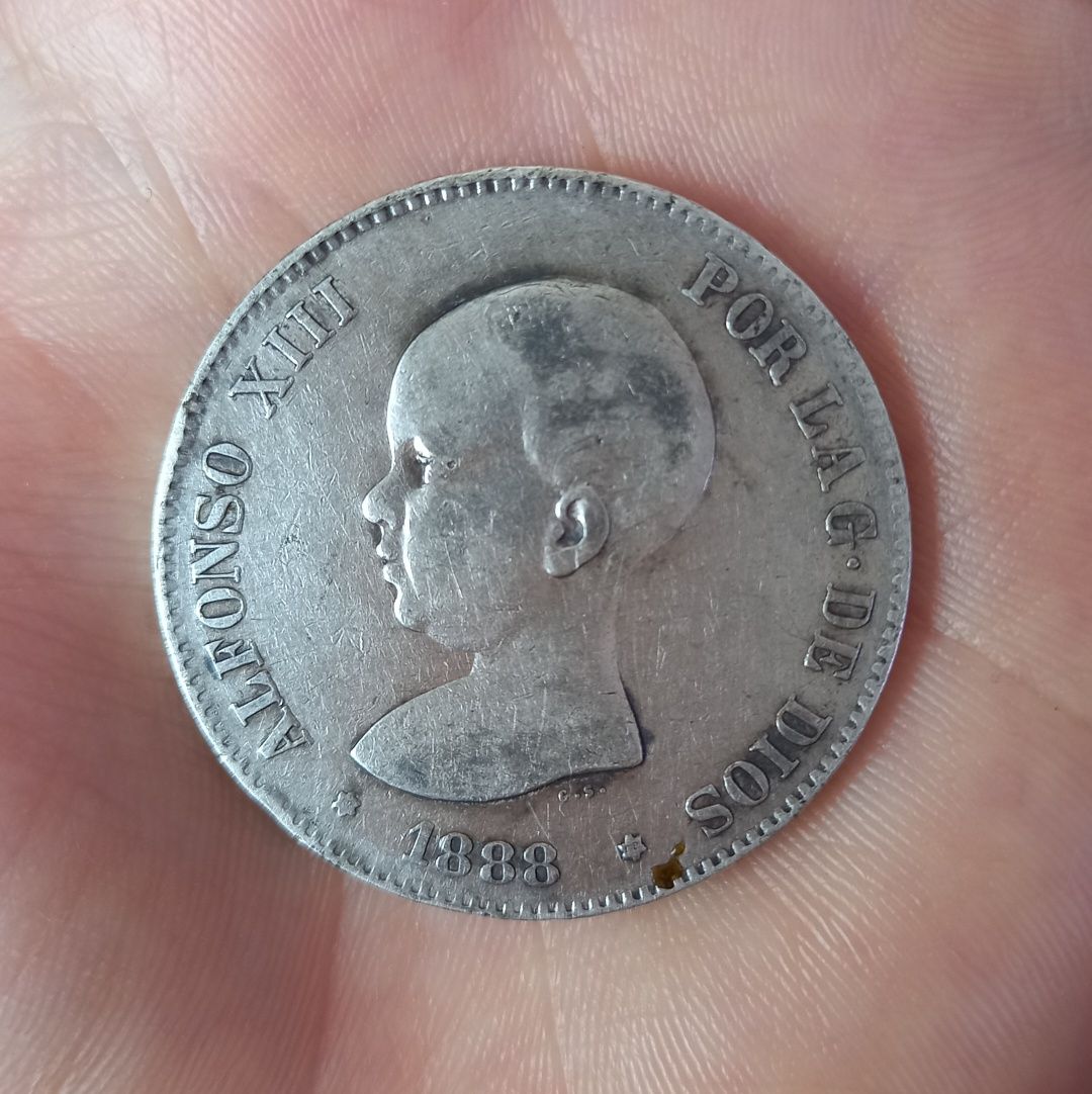 5 Pesetas Alfonso XIII 1888