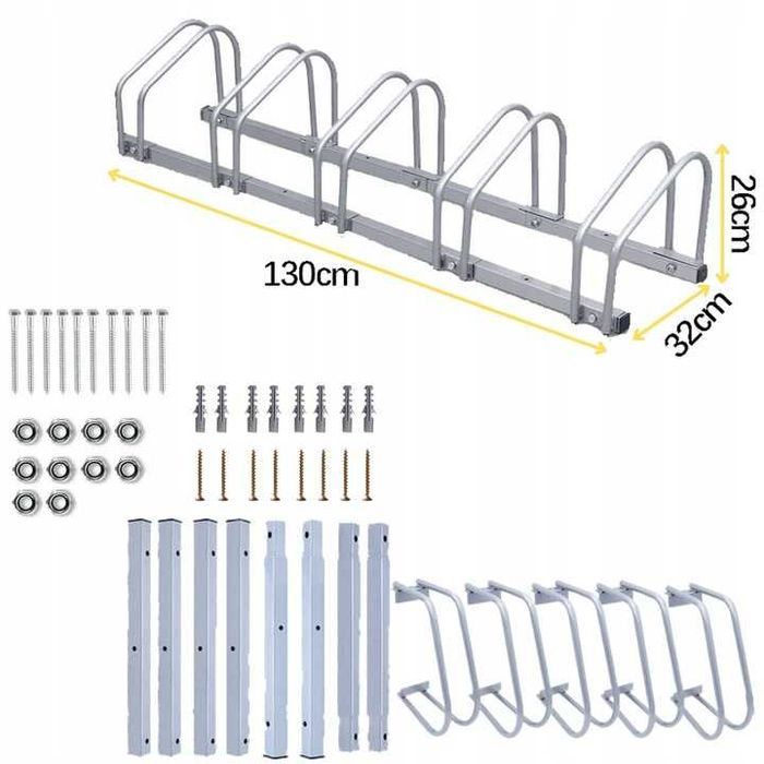 Stojak Rowerowy 5 Stanowisk na Rowery Rower Uchwyt Parking Ocynk