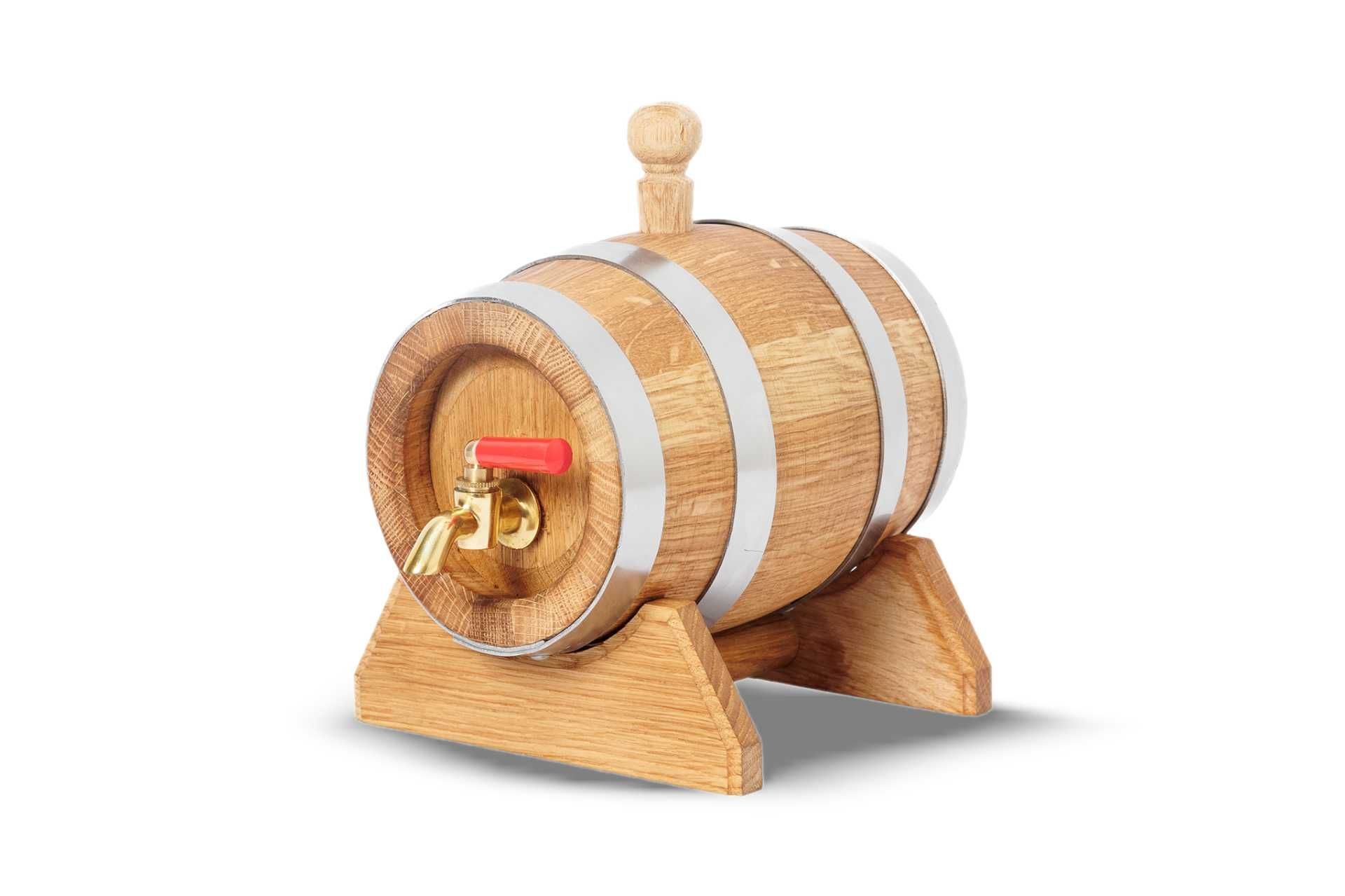 Dębowa beczka 1L na whisky bimber wino nalewki prezent (Atest PZH)