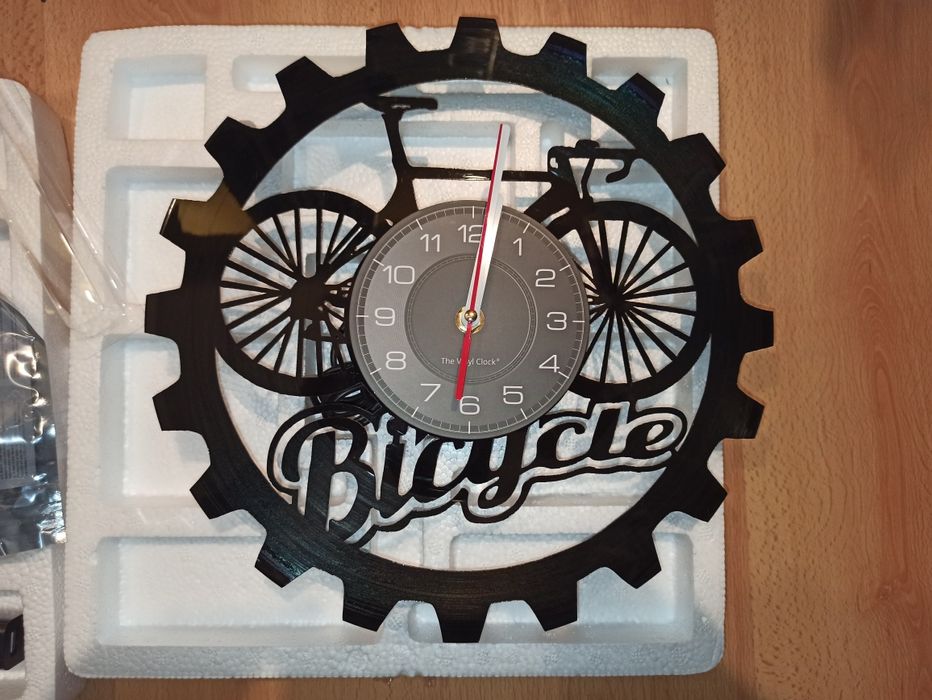 Relógio parede vinyl bicicleta estrada btt roda LED