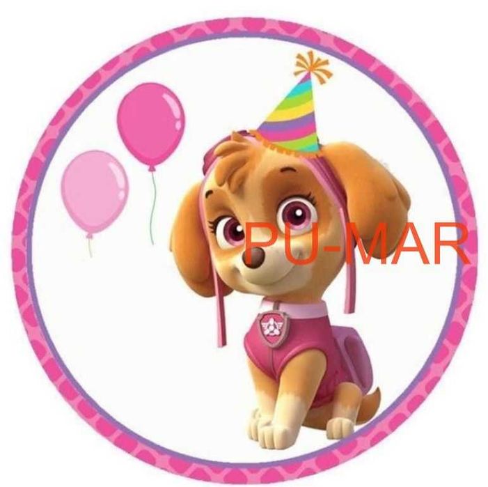 Opłatek na tort Urodziny Paw Psi Patrol