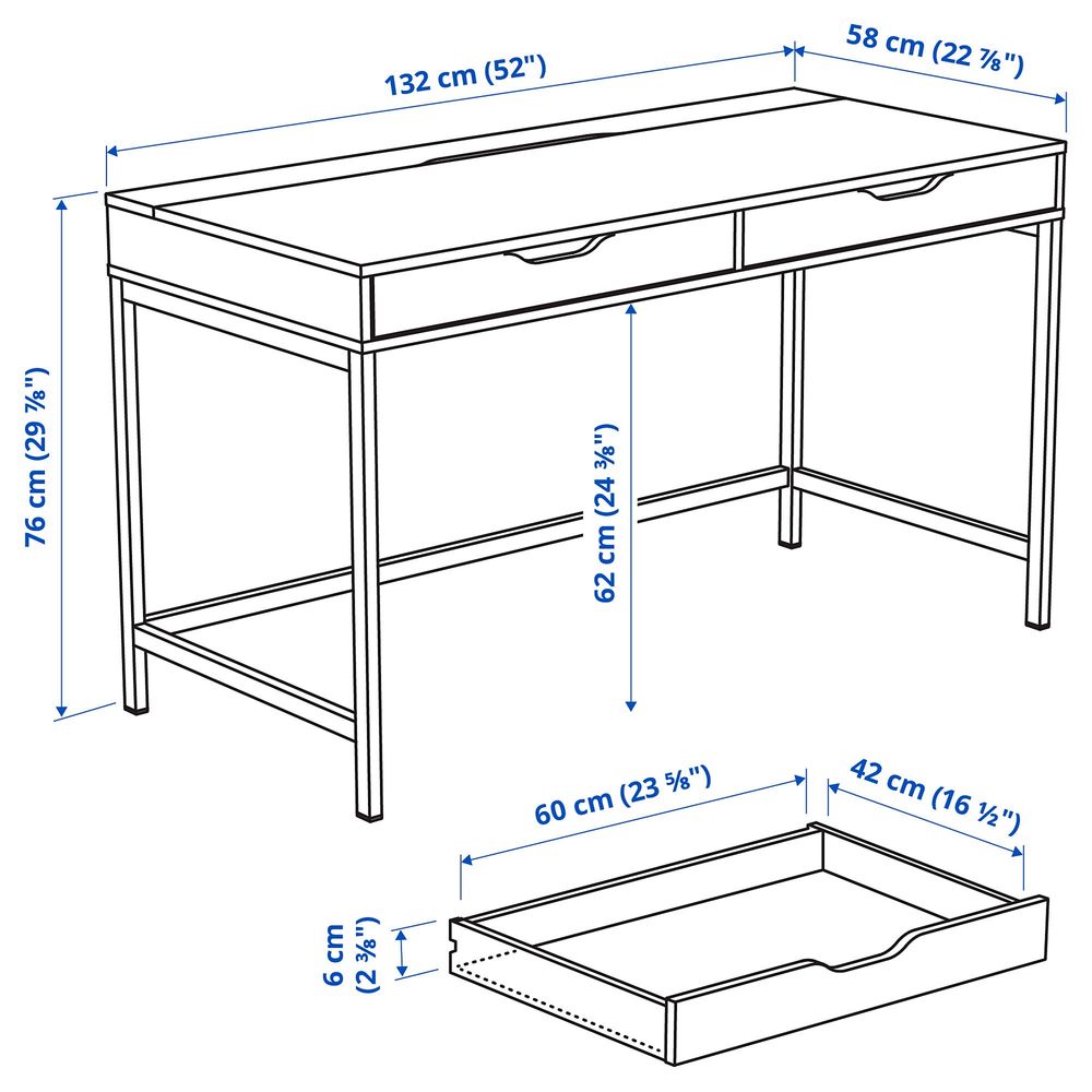 Ikea ALEX стіл з шухлядами
