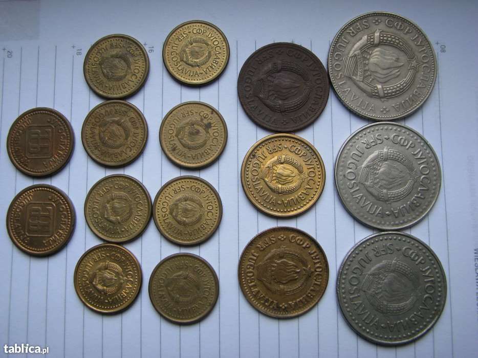 monety Jugosławia 15szt