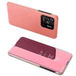 Clear View Case etui Xiaomi Redmi 10c pokrowiec z klapką różowe