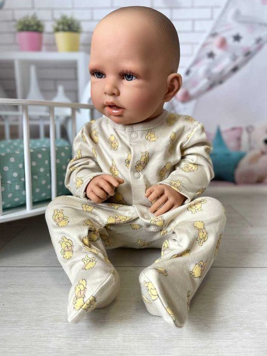 Большой пупс реборн хлопчик Кріс Doro Dolls 52 см Одяг в подарунок