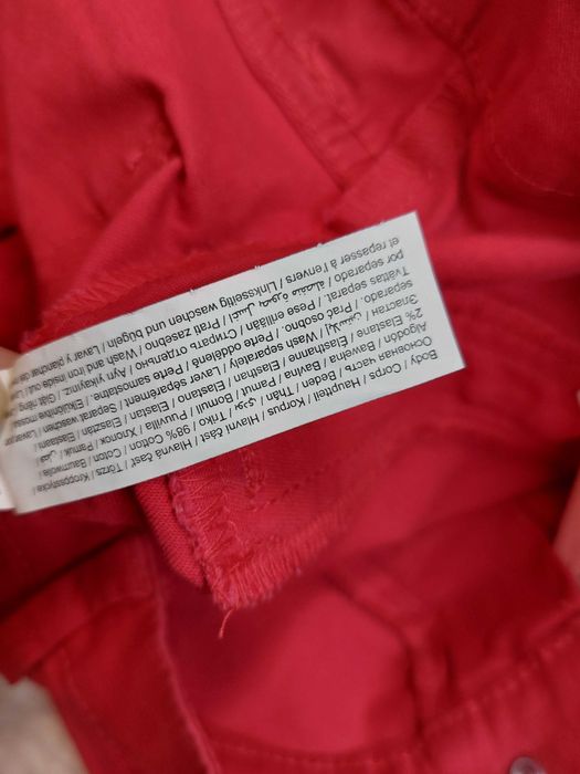 Nowe czerwone spodnie damskie F&F SKINNY, rozmiar 38 (M)