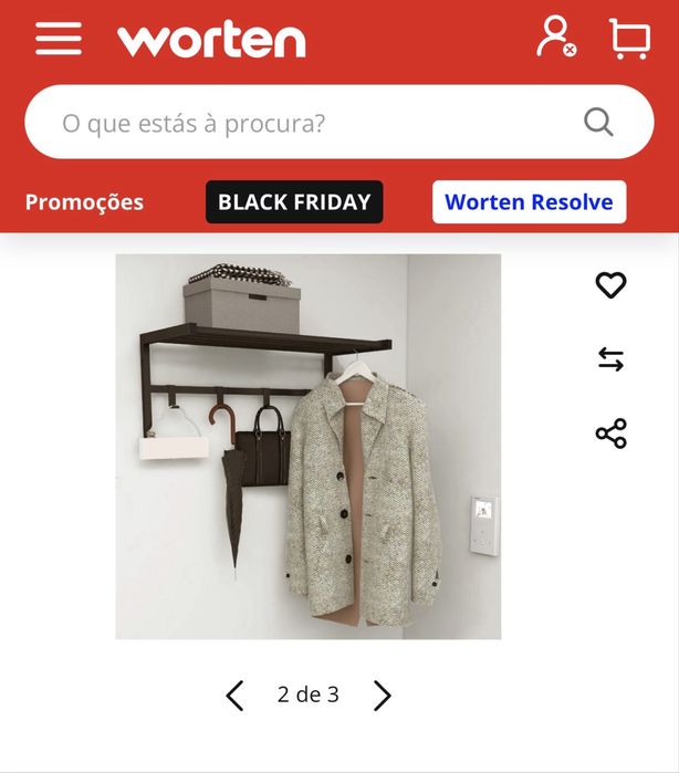 Cabide de parede Leroy Merlin