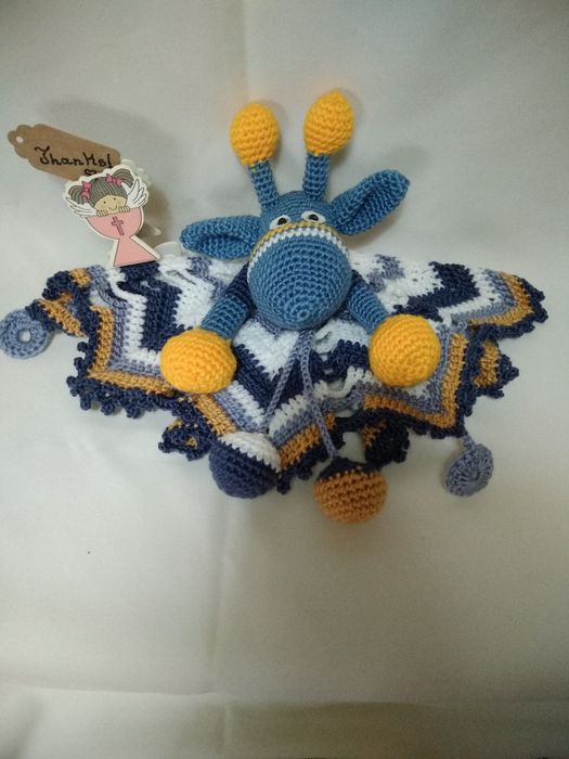 Manta de apego girafa