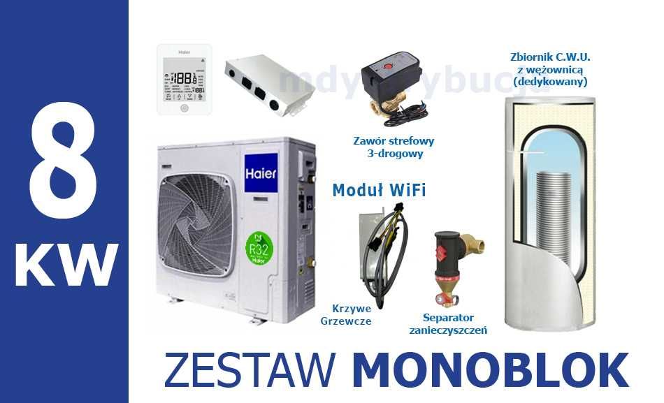 Pompa Ciepła Haier 8KW z Montażem ! (Moduł Wi-Fi)