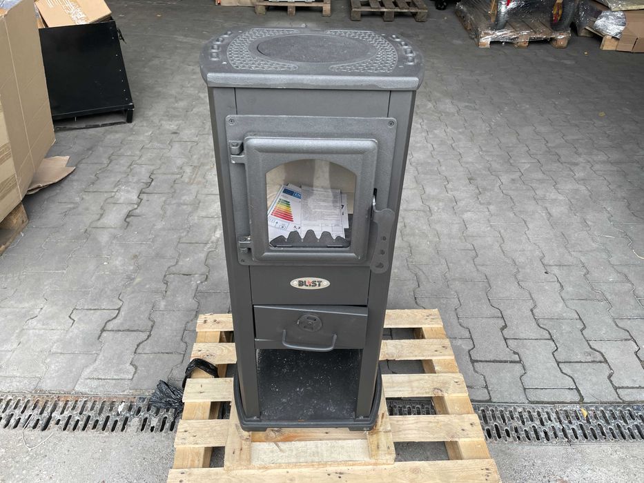 Piec koza kominek stalowy BLIST BERNA LUX 8,5 kW – II gatunek NR 37