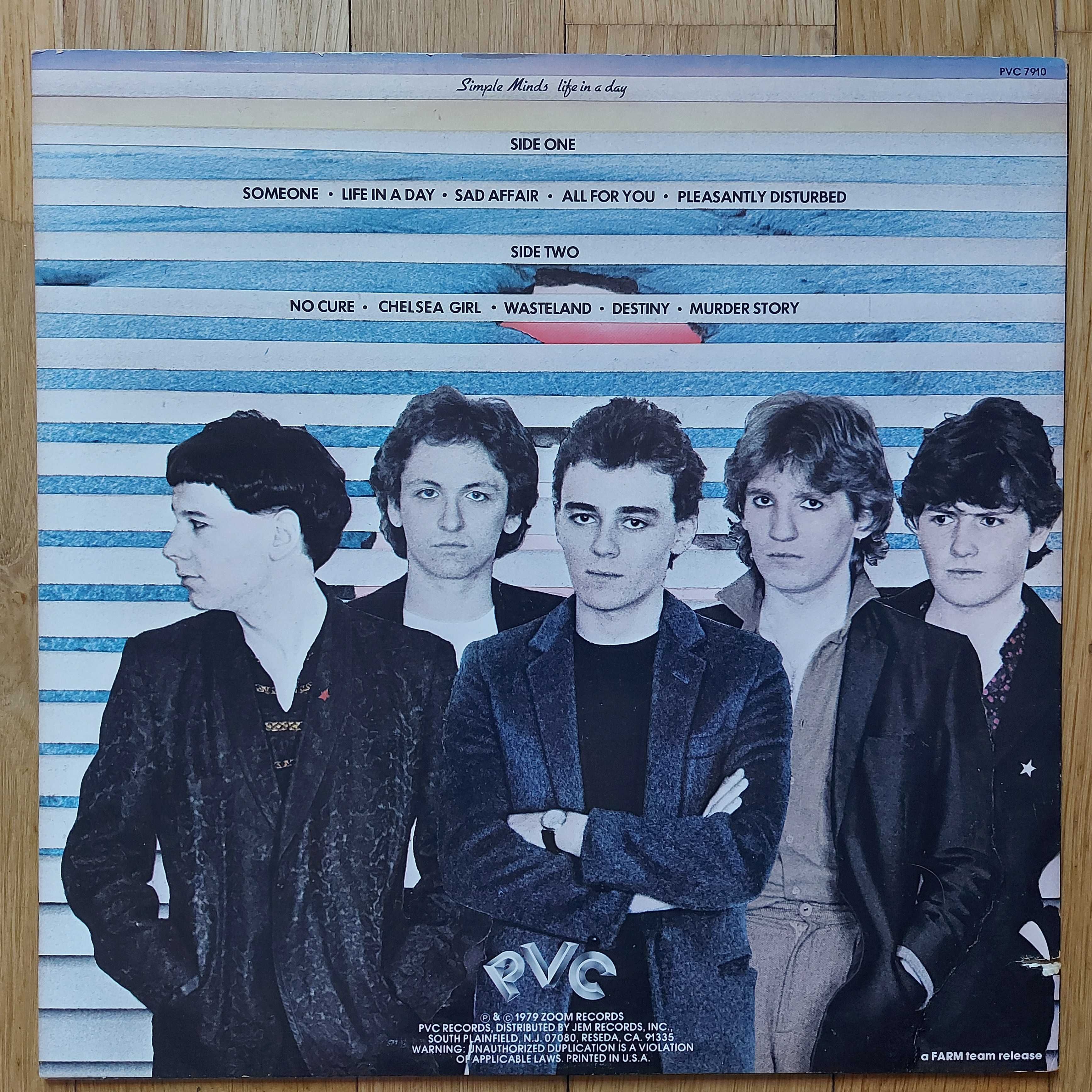 Simple Minds ‎Life In A Day USA 05 May 1979 (EX+/VG+)