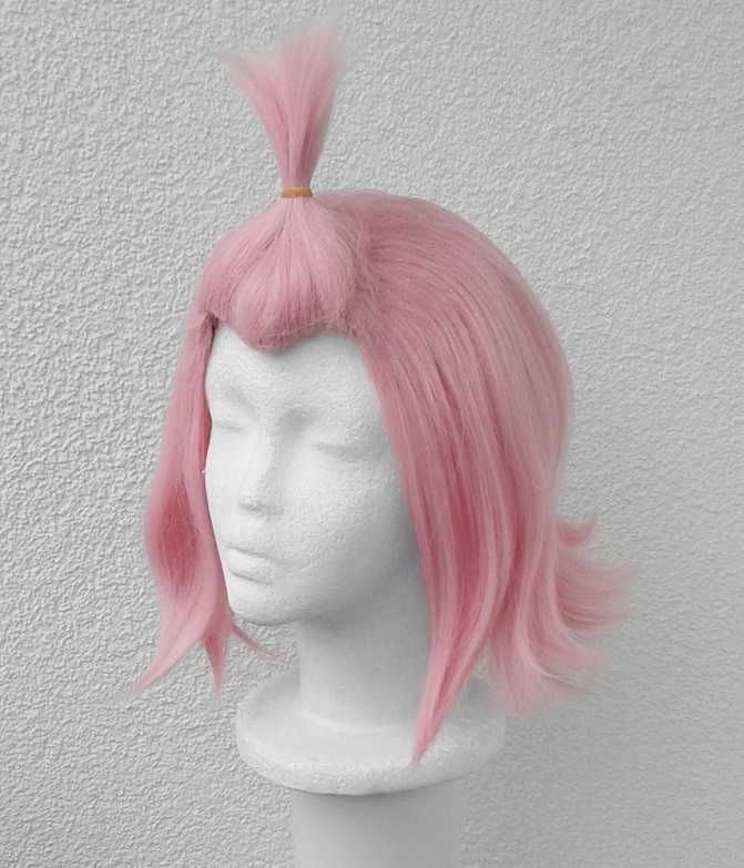Diona Genshin Impact cosplay wig różowa krótka peruka bez grzywki