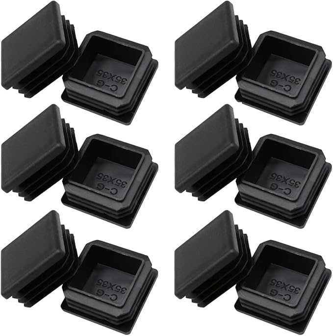 12 szt. Zatyczka do rur kwadratowych 35x35mm nasadka zaślepka do rury