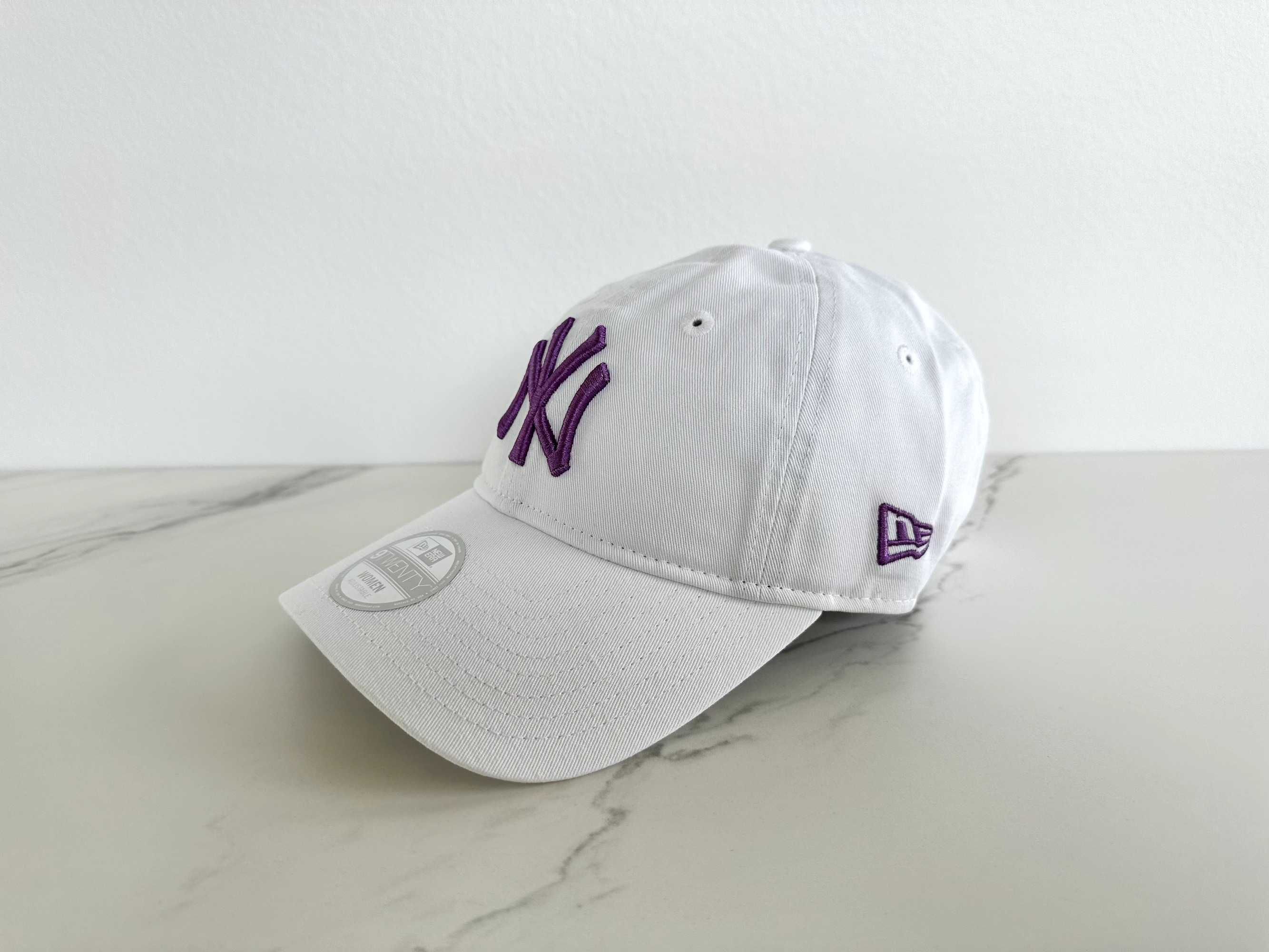 Czapka z daszkiem NEW ERA 9TWENTY 920 NewYork Yankees biały fioletowy