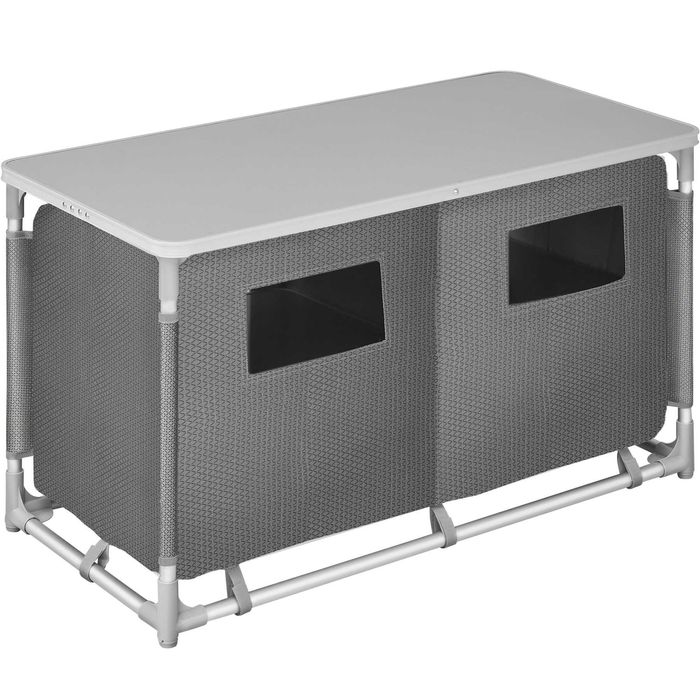 Szafka kempingowa Komfort z 4 przegrodami szary OUTLET