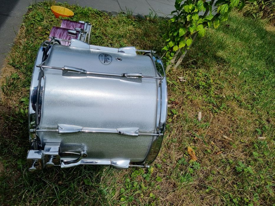 Werbel stalowy 14"x10" marszowy srebrny