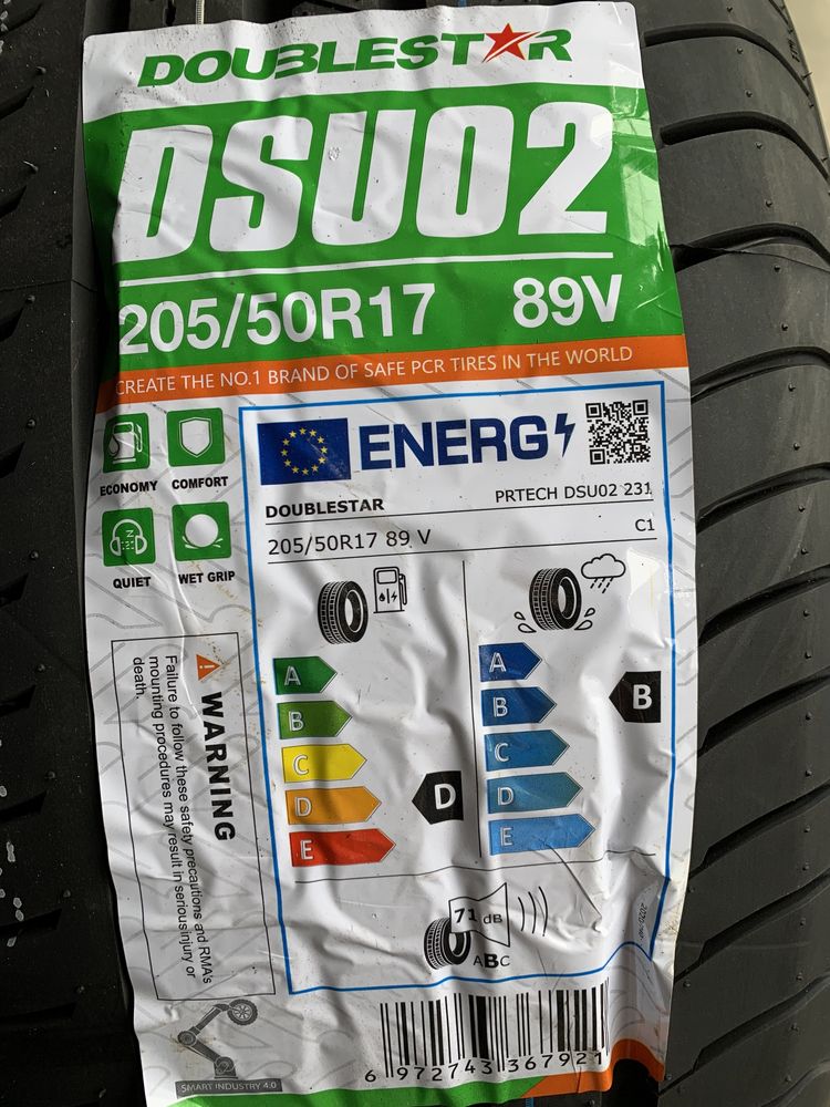 (8шт) нові 205/50R17 Doublestar PRTECH DSU02 (89V XL) літні шини