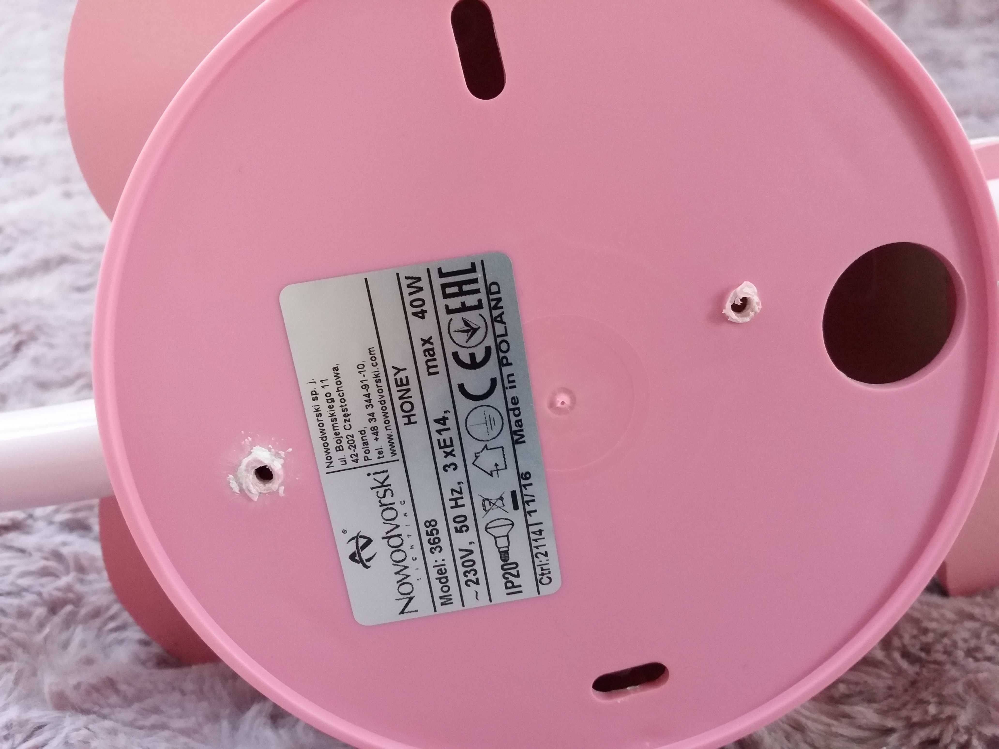 śliczna lampa do pokoju dziewczynki jak nowa