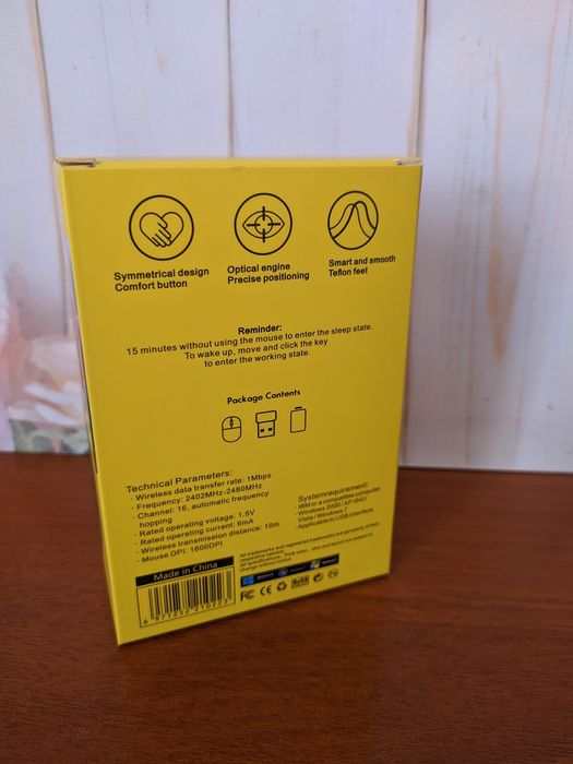 Бездротова мишка 2.4G + батарейка АА 1600dpi миша безпровідна