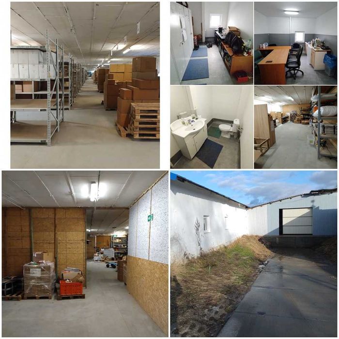 Magazyn 1100 m2 + kontener biurowy 54 m2 Tczewskie Łąki